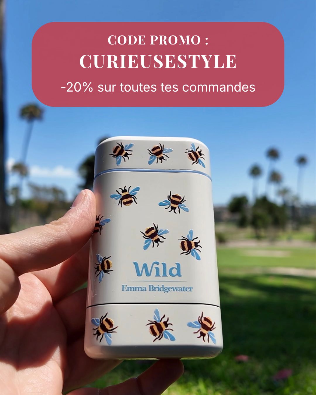 Déodorant Wild stick coton frais et sel de mer